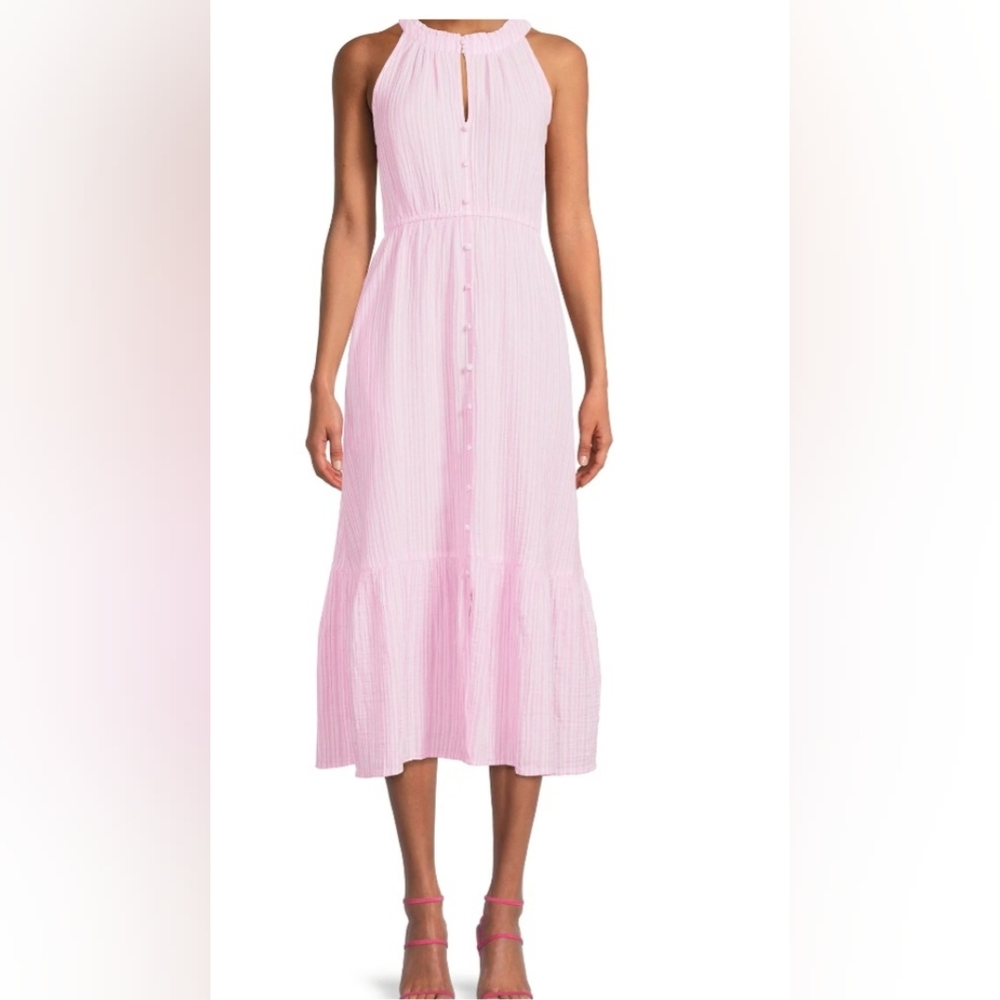 Time and Tru Women's Sleeveless Tiered Midi Dress Small